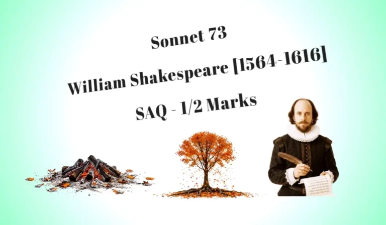 Sonnet 73 SAQ
